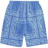 imageBoys Paisley Shorts Boho Drawsring Casual Gym Beach Bandana Shorts Summer Shorts for BoysLight Blue