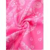 imageBoys Paisley Shorts Boho Drawsring Casual Gym Beach Bandana Shorts Summer Shorts for BoysLight Pink