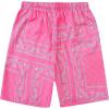 imageBoys Paisley Shorts Boho Drawsring Casual Gym Beach Bandana Shorts Summer Shorts for BoysLight Pink
