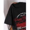 imageBoys Short Sleeve Tropical Graphic Tee Tops Casual Crew Neck T Shirt Loose Summer TopsBlack With Red