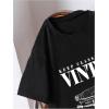 imageBoys Short Sleeve Tropical Graphic Tee Tops Casual Crew Neck T Shirt Loose Summer TopsCar Black