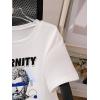 imageBoys Short Sleeve Tropical Graphic Tee Tops Casual Crew Neck T Shirt Loose Summer TopsWhite With Blue