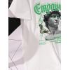 imageBoys Short Sleeve Tropical Graphic Tee Tops Casual Crew Neck T Shirt Loose Summer TopsWhite With Green