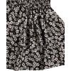 imageGirls 2 Piece Outfits Lace Ruched Camisole Tops and Shirred High Waisted Layered Floral Skirts SetBlack Floral