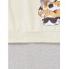 imageGirls Cartoon Graphic Long Sleeve Crewneck Sweatshirts Drop Shoulder Cute Pullover Tops T ShirtBeige