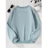 imageGirls Cartoon Graphic Long Sleeve Crewneck Sweatshirts Drop Shoulder Cute Pullover Tops T ShirtGreen