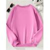 imageGirls Cartoon Graphic Long Sleeve Crewneck Sweatshirts Drop Shoulder Cute Pullover Tops T ShirtLight Pink
