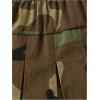 imageGirls Flared Camo Pleated Skirt Elastic High Waist A Line Streetwear Jersey Mini Skirts for GirlsArmy Green