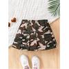 imageGirls Flared Camo Pleated Skirt Elastic High Waist A Line Streetwear Jersey Mini Skirts for GirlsDark Green