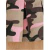 imageGirls Flared Camo Pleated Skirt Elastic High Waist A Line Streetwear Jersey Mini Skirts for GirlsPink and Green
