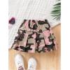 imageGirls Flared Camo Pleated Skirt Elastic High Waist A Line Streetwear Jersey Mini Skirts for GirlsPink and Green