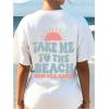 imageGirls Graphic Tees Short Sleeve Crewneck T Shirts Casual Summer Tops Cute Preppy ClothesBlue White