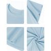 imageGirls Graphic Tees Short Sleeve Crewneck T Shirts Casual Summer Tops Cute Preppy ClothesBlue and White