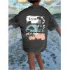 imageGirls Graphic Tees Short Sleeve Crewneck T Shirts Casual Summer Tops Cute Preppy ClothesDark Grey