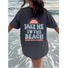 imageGirls Graphic Tees Short Sleeve Crewneck T Shirts Casual Summer Tops Cute Preppy ClothesDark Grey Letter