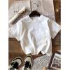 imageGirls Graphic Tees Short Sleeve Crewneck T Shirts Casual Summer Tops Cute Preppy ClothesWhite and Blue