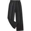 imageGirls Jogger Swearpants High Elastic Waist Pants Casual Baggy Wide Leg Sweatpants with PocketBlack