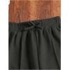 imageGirls Jogger Swearpants High Elastic Waist Pants Casual Baggy Wide Leg Sweatpants with PocketDark Grey