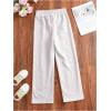 imageGirls Jogger Swearpants High Elastic Waist Pants Casual Baggy Wide Leg Sweatpants with PocketPlain Grey