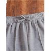 imageGirls Jogger Swearpants High Elastic Waist Pants Casual Baggy Wide Leg Sweatpants with PocketPure Grey