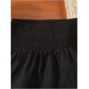 imageGirls Tiered Layer Shirred Boho Smocked Skirts Casual Cute High Waisted Pleated Ruffle Flowy Elastic SkirtsBlack
