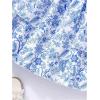 imageGirls Tiered Layer Shirred Boho Smocked Skirts Casual Cute High Waisted Pleated Ruffle Flowy Elastic SkirtsBlue