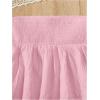 imageGirls Tiered Layer Shirred Boho Smocked Skirts Casual Cute High Waisted Pleated Ruffle Flowy Elastic SkirtsDusty Pink