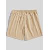 imageMens Floral Graphic Shorts Drawstring Waist Wide Leg Loose Summer Casual Track Shorts VintageApricot Graphic