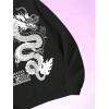 imageMens Hoodies Graphic Print Long Sleeve Drawstring Pullover Sweatshirt with Pocket TrendyBlack
