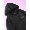 imageMens Hoodies Graphic Print Long Sleeve Drawstring Pullover Sweatshirt with Pocket TrendyBlack