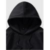 imageMens Hoodies Graphic Print Long Sleeve Drawstring Pullover Sweatshirt with Pocket TrendyBlack and White Letter