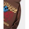 imageMens Hoodies Graphic Print Long Sleeve Drawstring Pullover Sweatshirt with Pocket TrendyCoffee Brown