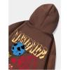 imageMens Hoodies Graphic Print Long Sleeve Drawstring Pullover Sweatshirt with Pocket TrendyCoffee Brown