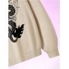 imageMens Hoodies Graphic Print Long Sleeve Drawstring Pullover Sweatshirt with Pocket TrendyKhaki