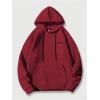 imageMens Hoodies Graphic Print Long Sleeve Drawstring Pullover Sweatshirt with Pocket TrendyRed
