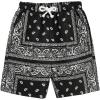 imageMens Paisley Drawstring Summer Gym Workout ShortsBlack
