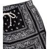 imageMens Paisley Drawstring Summer Gym Workout ShortsBlack and White