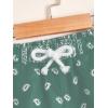 imageMens Paisley Drawstring Summer Gym Workout ShortsLight Green