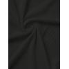 imageMens Ribbed Knit Notched V Neck Tees Casual Short Sleeve T Shirt Summer Basic TopsBlack