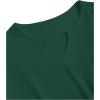 imageMens Ribbed Knit Notched V Neck Tees Casual Short Sleeve T Shirt Summer Basic TopsGreen