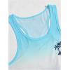 imageMens Tank Tops Summer Colorblock Scoop Neck Casual Sleeveless Shirts Gym Muscle Beach Tank TopsBlue With White