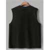 imageMens Tank Tops Summer Crew Neck Sleeveless Shirts Workout Gym Muscle Tank Tops UndershirsBlack