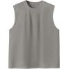 imageMens Tank Tops Summer Crew Neck Sleeveless Shirts Workout Gym Muscle Tank Tops UndershirsGrey