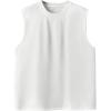 imageMens Tank Tops Summer Crew Neck Sleeveless Shirts Workout Gym Muscle Tank Tops UndershirsSolid White