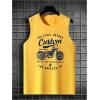 imageMens Tank Tops Summer Crew Neck Sleeveless Shirts Workout Gym Muscle Tank Tops UndershirsYellow