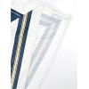 imageMens Y2K Mesh Jersey Shirts V Neck Half Sleeve Number Graphic Tees Color Block Sport T ShirtDeep Blue White
