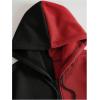 imageMens Zip Up Hoodies Graphic Long Sleeve Pullover Hoodies Sweatshirt Western Streetwear HoodiesBlack and Red