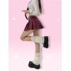 imageWomens 2 Pairs Ribbed Knit Leg Warmers Kawaii Preppy Boot Socks Y2K 80s Party Long Pile SocksWhite Grey
