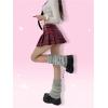 imageWomens 2 Pairs Ribbed Knit Leg Warmers Kawaii Preppy Boot Socks Y2K 80s Party Long Pile SocksWhite Grey