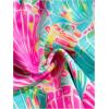 imageWomens 2 Piece Floral Tropical Print Bikini Set Boho Triangle Bathing Suit Tie Backless Swimsuit SetsPink and Blue